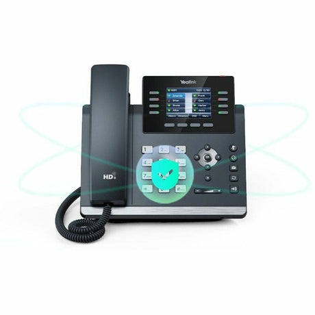 Yealink SIP-T44W IP Phone - Corded - Corded/Cordless - Bluetooth, Wi-Fi - Wall Mountable, Desktop - Classic Gray — 1301213