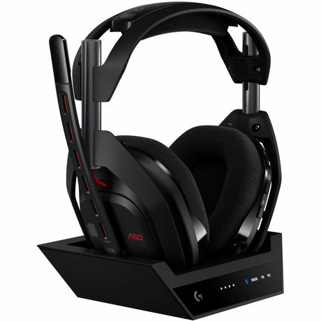 Logitech G Astro A50 LIGHTSPEED Wireless Gaming Headset + Base Station (Gen 5), PRO-G GRAPHENE, 3-System Switching, USB-C to Xbox, PS5, PC/Mac or Nintendo Switch, Bluetooth - Black — 939-002217