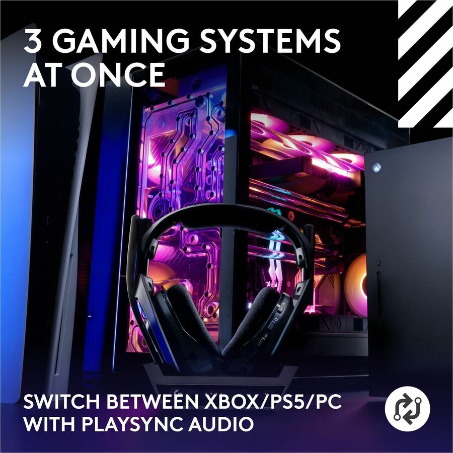 Logitech G Astro A50 LIGHTSPEED Wireless Gaming Headset + Base Station (Gen 5), PRO-G GRAPHENE, 3-System Switching, USB-C to Xbox, PS5, PC/Mac or Nintendo Switch, Bluetooth - Black — 939-002217