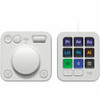 Logitech MX Creative Console, Programmable Keypad With 9 Customizable LCD Keys and Control Dial for Graphic Design, Video Editing, Photography, use with Adobe, Zoom, Spotify and more (Pale Grey) — 920-012661