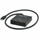 Eaton Tripp Lite Series 2x1 Bi-Directional USB-C Switch - 8K 60 Hz Video, HDCP Passthrough, USB 3.2 Gen 2, 100W PD Charging, Black — U415-002-BDS