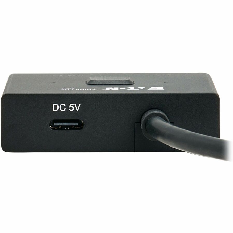 Eaton Tripp Lite Series 2x1 Bi-Directional USB-C Switch - 8K 60 Hz Video, HDCP Passthrough, USB 3.2 Gen 2, 100W PD Charging, Black — U415-002-BDS