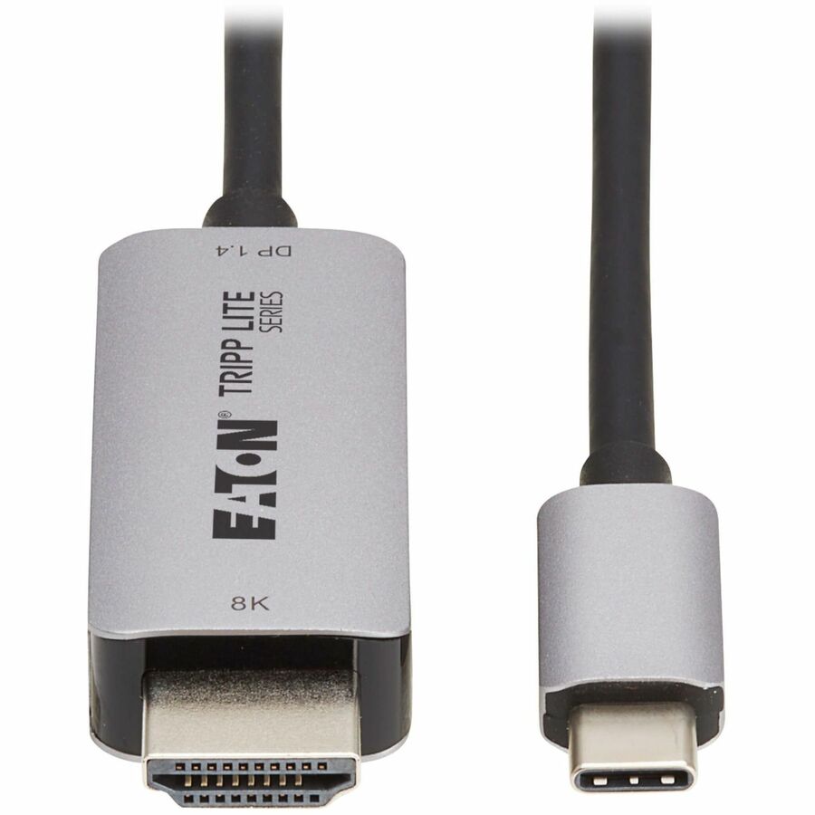 Eaton Tripp Lite Series USB-C to HDMI Active Adapter Cable (M/M) - 8K 60 Hz, 4K 144 Hz, HDR, 4:4:4, HDCP 2.3, Black, 3 ft. (0.9 m) — U444-003-H8K6