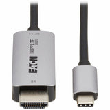 Eaton Tripp Lite Series USB-C to HDMI Active Adapter Cable (M/M) - 8K 60 Hz, 4K 144 Hz, HDR, 4:4:4, HDCP 2.3, Black, 3 ft. (0.9 m) — U444-003-H8K6