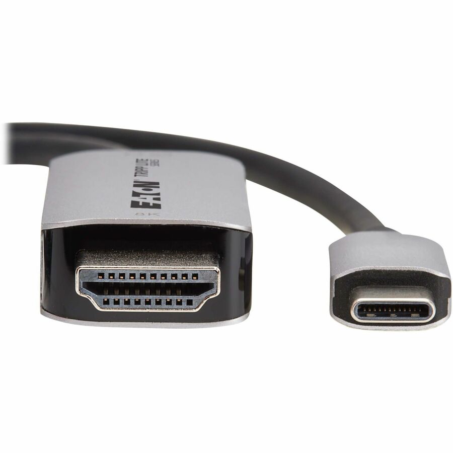 Eaton Tripp Lite Series USB-C to HDMI Active Adapter Cable (M/M) - 8K 60 Hz, 4K 144 Hz, HDR, 4:4:4, HDCP 2.3, Black, 3 ft. (0.9 m) — U444-003-H8K6