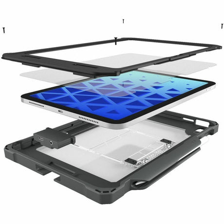 Shield Extreme-X2 for iPad 10 10.9" w/3.5 mm Adapter and Tamper-Resistant Design (2022) (Black Bezel-Gray Case) — APSXX2AIP10BLK