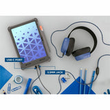 Shield Extreme-X2 for iPad 10 10.9" w/3.5 mm Adapter and Tamper-Resistant Design (2022) (Black Bezel-Gray Case) — APSXX2AIP10BLK