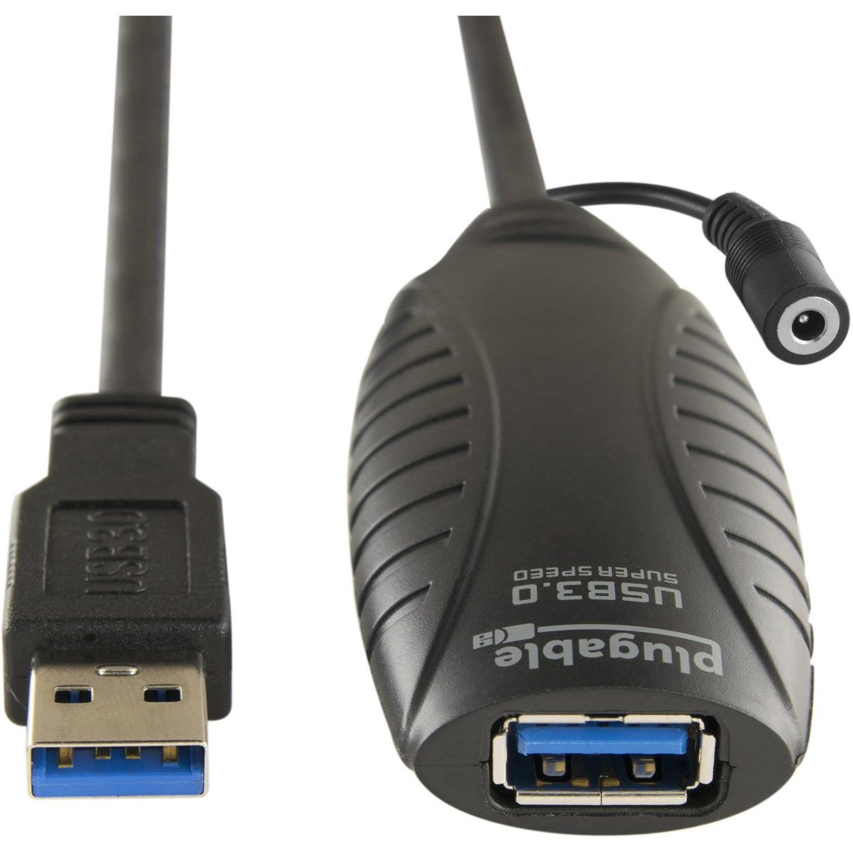 Plugable 10 Meter (32 Foot) USB 3.0 Active Extension Cable with AC Power Adapter and Back-Voltage Protection — USB3-10M-D