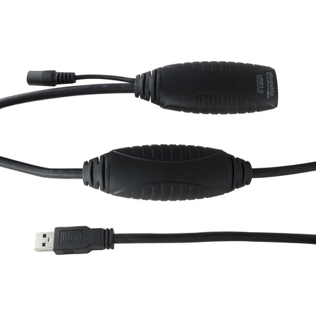 Plugable 10 Meter (32 Foot) USB 3.0 Active Extension Cable with AC Power Adapter and Back-Voltage Protection — USB3-10M-D