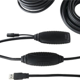Plugable 10 Meter (32 Foot) USB 3.0 Active Extension Cable with AC Power Adapter and Back-Voltage Protection — USB3-10M-D