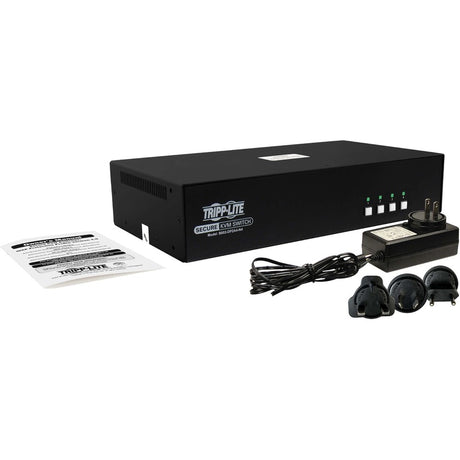 Tripp Lite by Eaton Secure KVM Switch, 4-Port, Dual Head, DisplayPort to DisplayPort, 4K, NIAP PP4.0, Audio, TAA — B002-DP2A4-N4