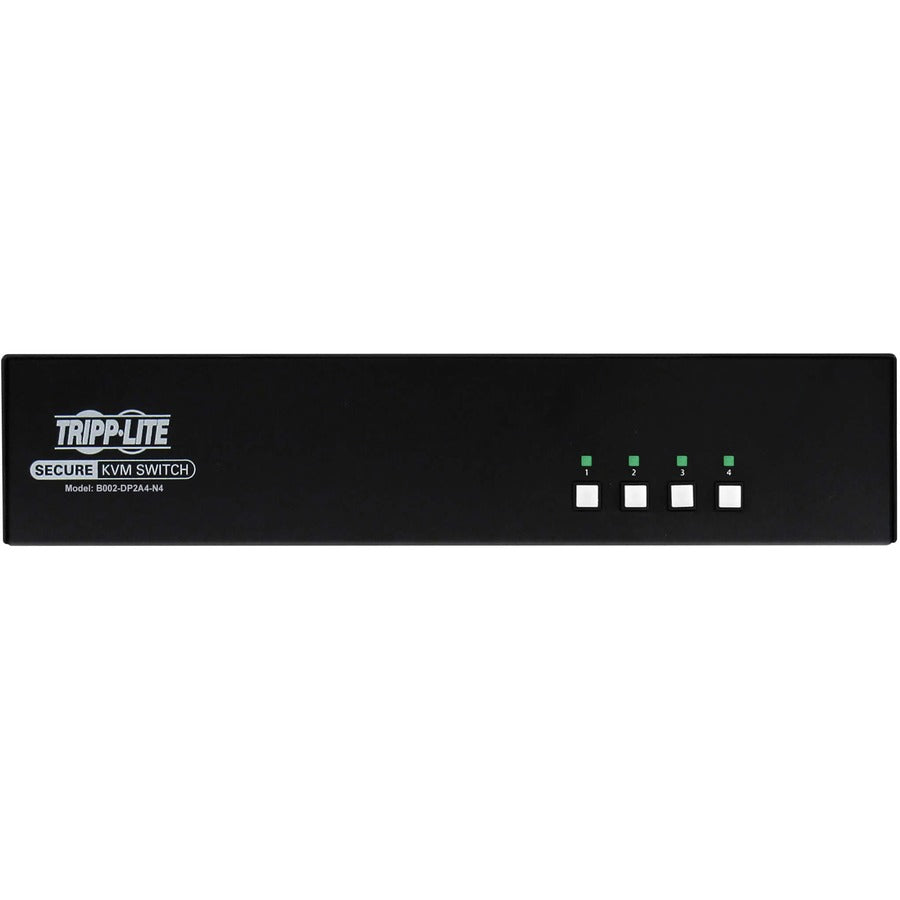 Tripp Lite by Eaton Secure KVM Switch, 4-Port, Dual Head, DisplayPort to DisplayPort, 4K, NIAP PP4.0, Audio, TAA — B002-DP2A4-N4