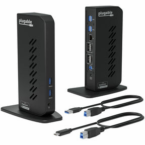 Plugable USB 3.0 and USB-C Dual 4K Display Docking Station with DisplayPort and HDMI for Windows and Mac — UD-6950Z