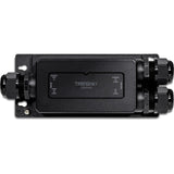 TRENDnet 2-Port Industrial Outdoor Gigabit PoE Extender, Hardened IP67 Extreme Temperature Rated Housing, Extends 100m for Total Distance up to 200m (656 ft.) for up to 2 Devices, Black, TI-BEP200