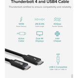 Plugable Thunderbolt 4 Cable [Thunderbolt Certified] — TBT4-40G2M