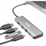 Plugable USB C Hub Multiport Adapter, 4 in 1, 100W Pass Through Charging USB C to HDMI 4K 60Hz — USBC-4IN1