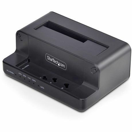 StarTech.com M.2 NVMe to 2.5/3.5" SATA Drive Duplicator, Dual Bay Standalone Cloner/Dock, Bidirectional NVMe to SATA/SATA to NVMe, TAA — N2-M2-SSD-DUPLICATOR