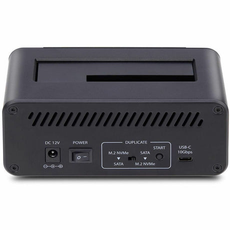 StarTech.com M.2 NVMe to 2.5/3.5" SATA Drive Duplicator, Dual Bay Standalone Cloner/Dock, Bidirectional NVMe to SATA/SATA to NVMe, TAA — N2-M2-SSD-DUPLICATOR