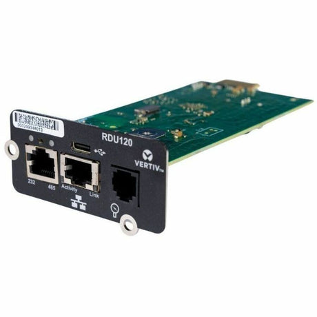 Vertiv Liebert IntelliSlot RDU120 - Network Card, Remote Monitoring Adapter, RS-485, USB Port, UL2900-1 cybersecurity certified, 1Gb Ethernet (RDU120) — RDU120