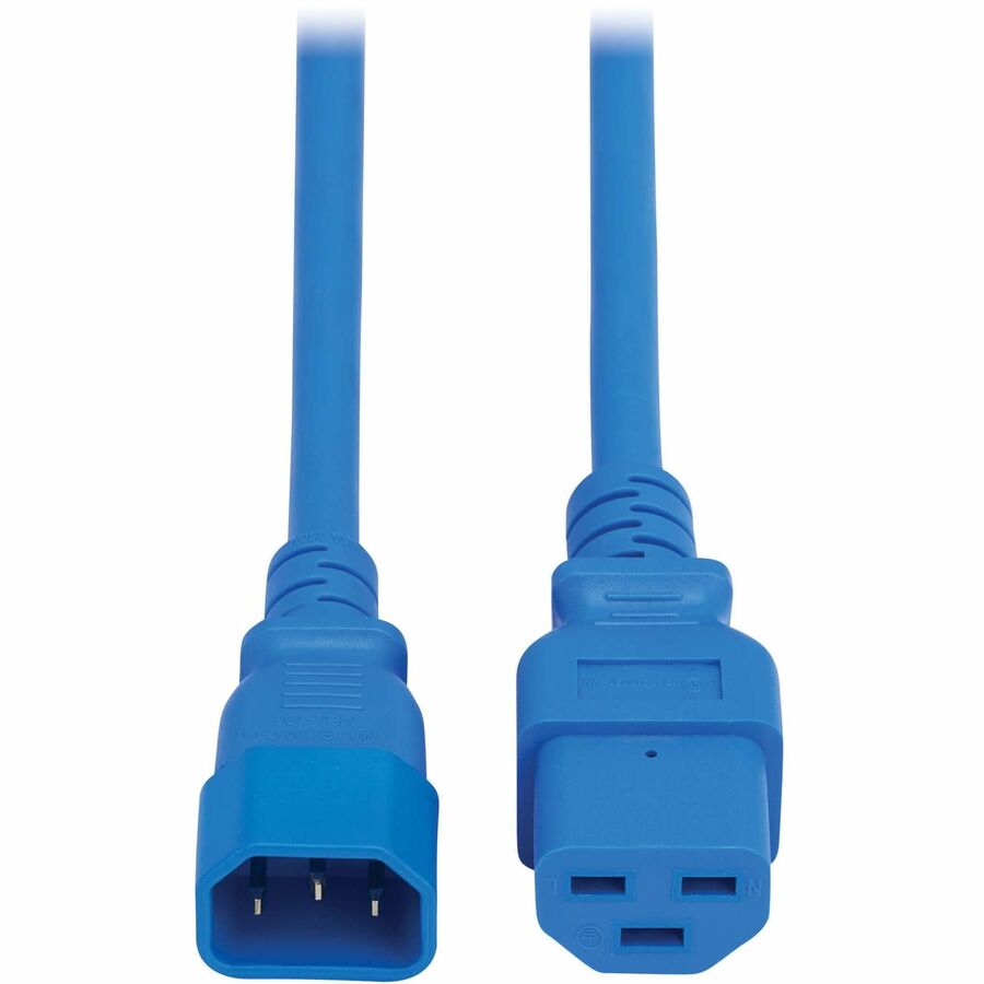 Eaton Tripp Lite Series Power Cord, C14 to C21 - Heavy-Duty, 15A, 250V, 14 AWG, 4 ft. (1.2 m), Blue — P037-004-ABL