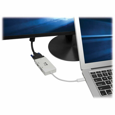 Eaton Tripp Lite Series USB-C Multiport Adapter (M/3xF) - 4K 60 Hz HDMI, DVI, VGA, HDCP, White — U444-06N-HDV4K6