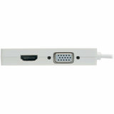 Eaton Tripp Lite Series USB-C Multiport Adapter (M/3xF) - 4K 60 Hz HDMI, DVI, VGA, HDCP, White — U444-06N-HDV4K6