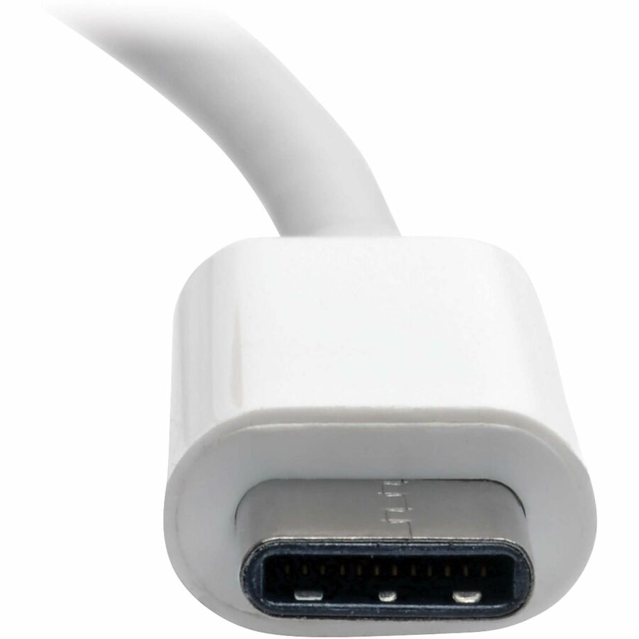 Eaton Tripp Lite Series USB-C Multiport Adapter (M/3xF) - 4K 60 Hz HDMI, DVI, VGA, HDCP, White — U444-06N-HDV4K6