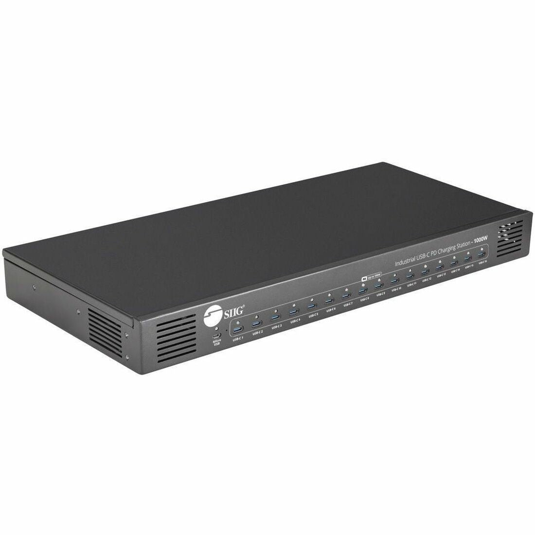 SIIG 16-Port Industrial USB-C PD Charging Station - 1000W - up to 10 USB-C 100W - up to 16 USB-C 60W — ID-US0C11-S1