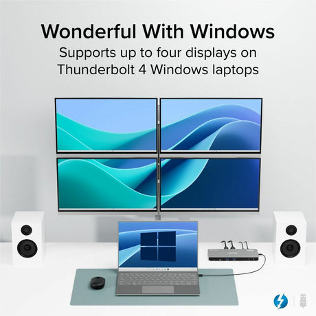 Plugable Thunderbolt 4 Dock for Quad Monitors 100W, Thunderbolt Docking Station — TBT-6950PD