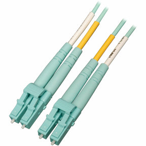 Eaton Tripp Lite Series 10Gb/40Gb/100Gb Duplex Multimode 50/125 OM4 LSZH Fiber Patch Cable (LC/LC), Aqua, 4 m (13.1 ft.) — N820-04M-OM4