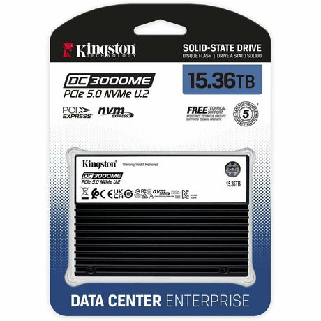Kingston DC3000ME 15.36 TB Solid State Drive - 2.5" Internal - U.2 (PCI Express NVMe 5.0 x4) — SEDC3000ME/15T3