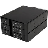 StarTech.com 3 Bay Aluminum Trayless Hot Swap Mobile Rack Backplane for 3.5in SAS II/SATA III - 6 Gbps HDD — HSB3SATSASBA