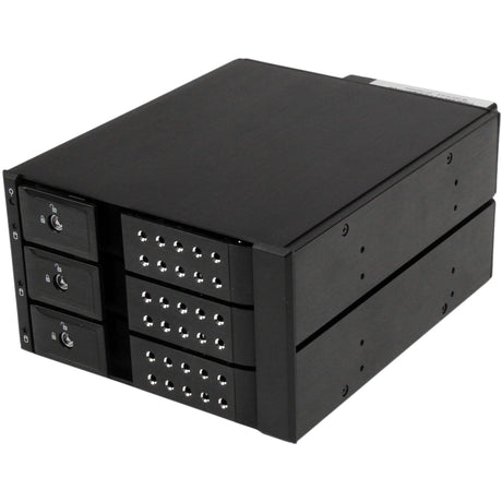 StarTech.com 3 Bay Aluminum Trayless Hot Swap Mobile Rack Backplane for 3.5in SAS II/SATA III - 6 Gbps HDD — HSB3SATSASBA