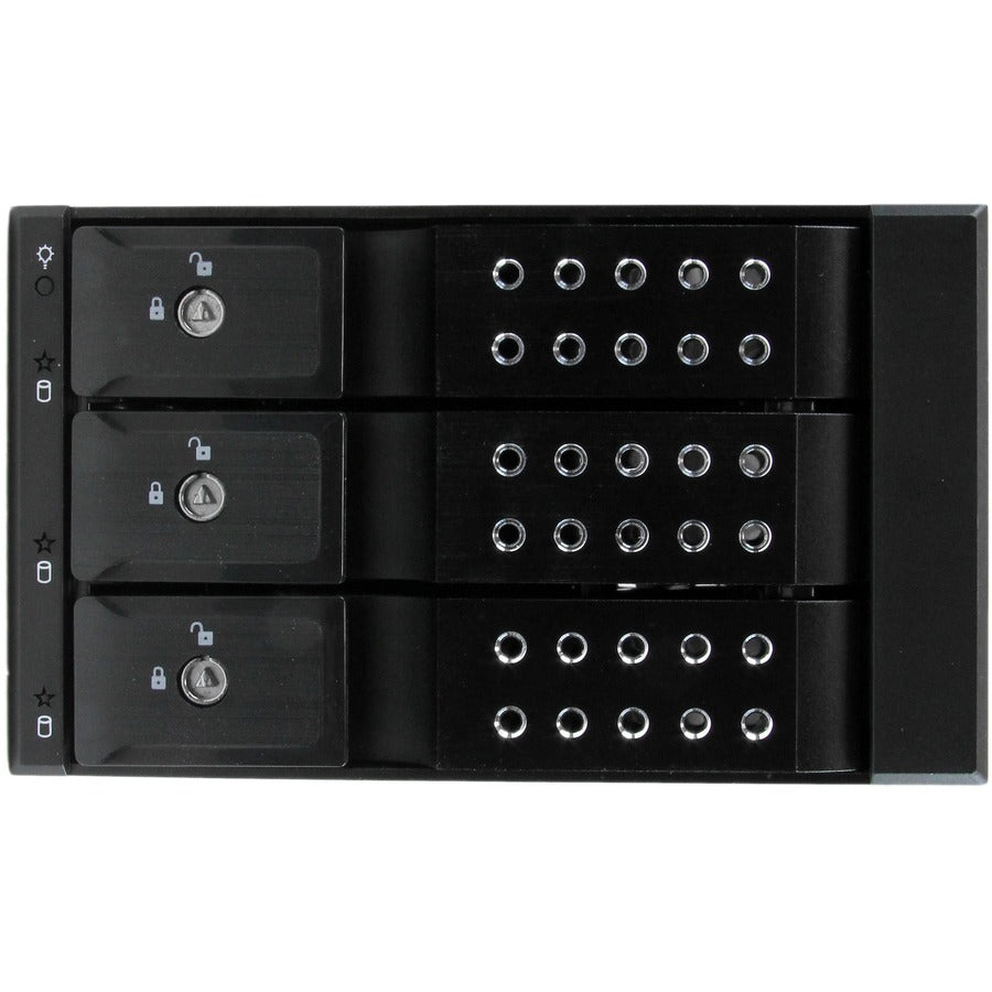 StarTech.com 3 Bay Aluminum Trayless Hot Swap Mobile Rack Backplane for 3.5in SAS II/SATA III - 6 Gbps HDD — HSB3SATSASBA