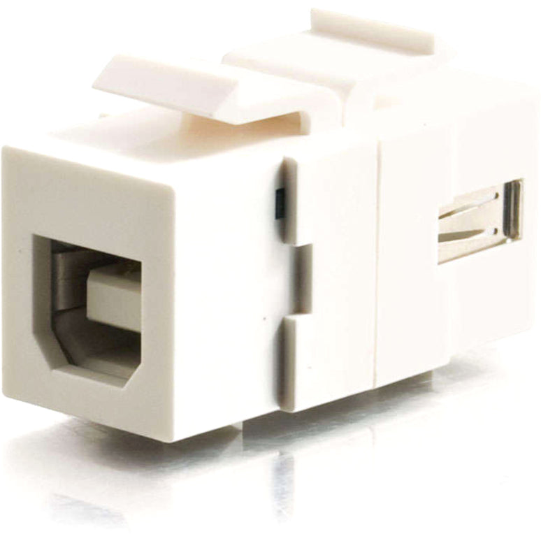 C2G Snap-In USB A/B Female Keystone Insert Module - White — 28751