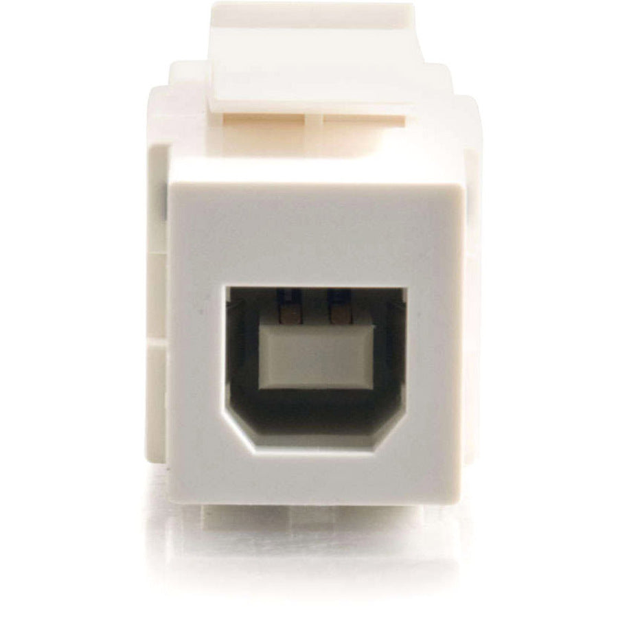 C2G Snap-In USB A/B Female Keystone Insert Module - White — 28751
