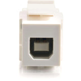 C2G Snap-In USB A/B Female Keystone Insert Module - White — 28751