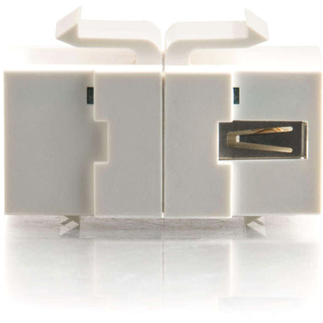 C2G Snap-In USB A/B Female Keystone Insert Module - White — 28751