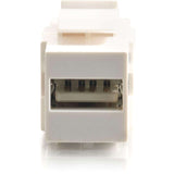 C2G Snap-In USB A/B Female Keystone Insert Module - White — 28751