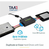 StarTech.com 1:1 Standalone Hard Drive Duplicator & Eraser, SATA HDD / SSD Disk Cloner / Copier / Wiper / Sanitizer, TAA Compliant — SATDUP11