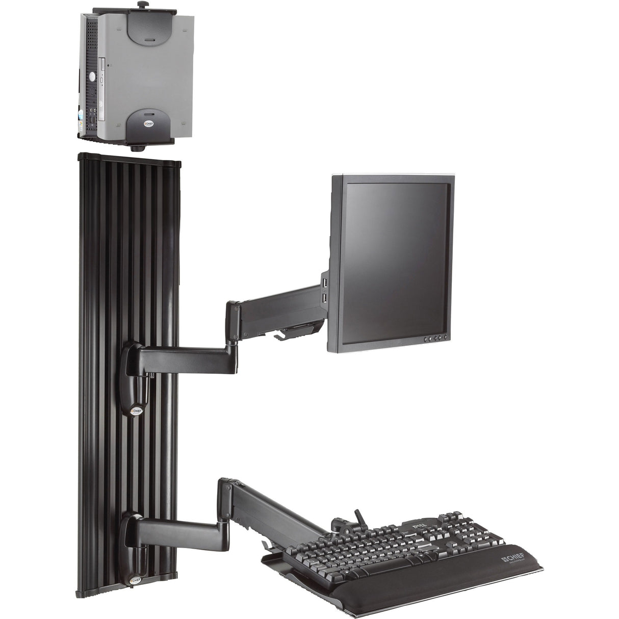 Chief All-In-One 10-30" Monitor Arm Workstations for LCD Displays - Black — KWT110B