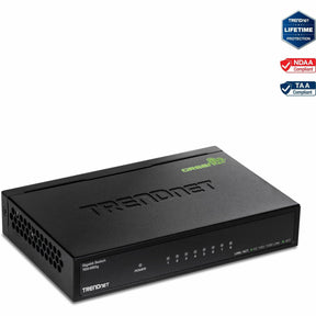TRENDnet 8-Port Gigabit GREENnet Switch, Ethernet Network Switch, TEG-S82G, 8 x 10-100-1000 Mbps Gigabit Ethernet Ports, Ethernet Splitter, 16 Gbps, Metal, Lifetime Protection, Black — TEG-S82g