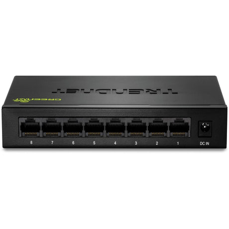 TRENDnet 8-Port Gigabit GREENnet Switch, Ethernet Network Switch, TEG-S82G, 8 x 10-100-1000 Mbps Gigabit Ethernet Ports, Ethernet Splitter, 16 Gbps, Metal, Lifetime Protection, Black — TEG-S82g