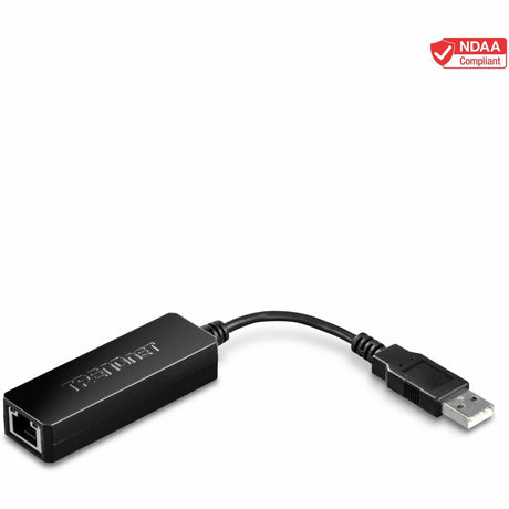 TRENDnet USB 2.0 to Fast Ethernet Adapter, Supports Windows And Mac OS, ASIX AX88772A Chipset, Backwards Compatible With USB 1.0 And 1.0, Full Duplex 200 Mbps Ethernet Speeds, Black, TU2-ET100