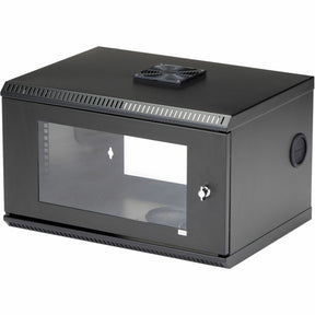 StarTech.com 2-Post 6U Wall Mount Network Cabinet w/ Acrylic Door, 19" Small Wall-Mounted Server Rack for Data / Computer Equipment — RK619WALL
