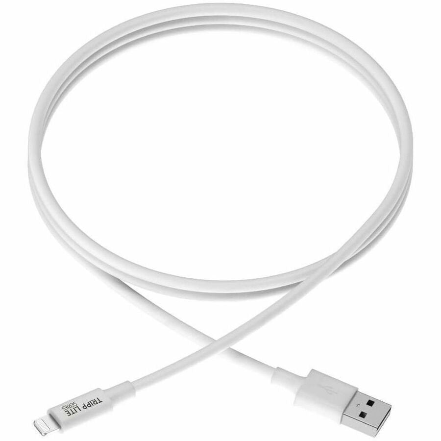 Eaton Tripp Lite Series USB-A to Lightning Sync/Charge Cable (M/M) - MFi Certified, White, 6 ft. (1.8 m) — M100-006-WH
