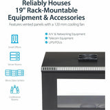 StarTech.com 2-Post 6U Wall Mount Network Cabinet w/ Acrylic Door, 19" Small Wall-Mounted Server Rack for Data / Computer Equipment — RK619WALL
