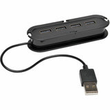Eaton Tripp Lite Series 4-Port USB 2.0 Ultra-Mini Compact Hub with Power Adapter — U222-004-R