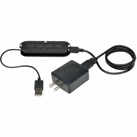 Eaton Tripp Lite Series 4-Port USB 2.0 Ultra-Mini Compact Hub with Power Adapter — U222-004-R