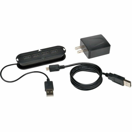Eaton Tripp Lite Series 4-Port USB 2.0 Ultra-Mini Compact Hub with Power Adapter — U222-004-R